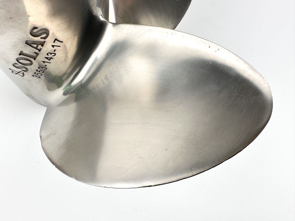 Solas Stainless Steel 4 Blade Propeller Prop 14 1/4" X 17P Right Hand