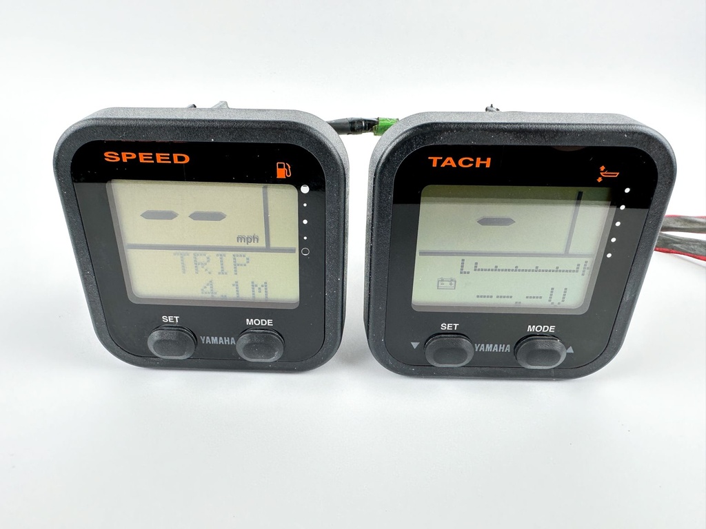 Yamaha Digital Command Link Gauge Set Tach Speed Fuel Square