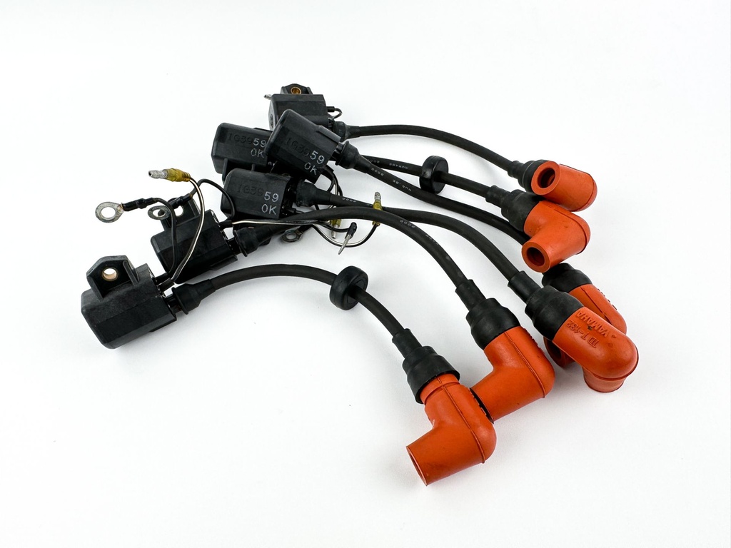 2001 Yamaha 150 HP 2 Stroke Outboard Ignition Coil Set 6R3-85570-01-00 OEM