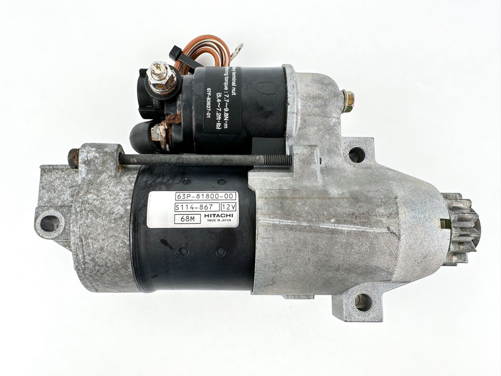 2007 Yamaha 150 HP 4 Stroke Outboard Starter Motor 63P-81800-00-00 OEM