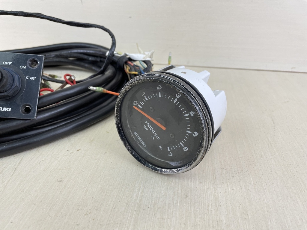 Suzuki Outboard Rigging Setup With Key Switch Extension Harness Gauge