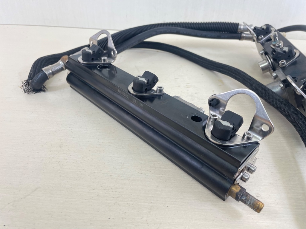 2006-11 Mercury 135 150 175 HP 2 Stroke Optimax Fuel Rail Set With Injectors