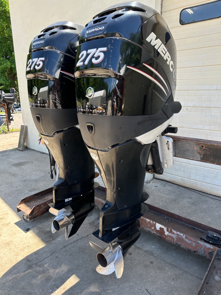2006 Twin Mercury Verado 275HP Outboard Engines 30" - 902 Hours