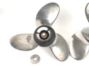 Yamaha 15 1/4" x 19P Stainless Steel Propeller Prop Set Pair 3 Blade