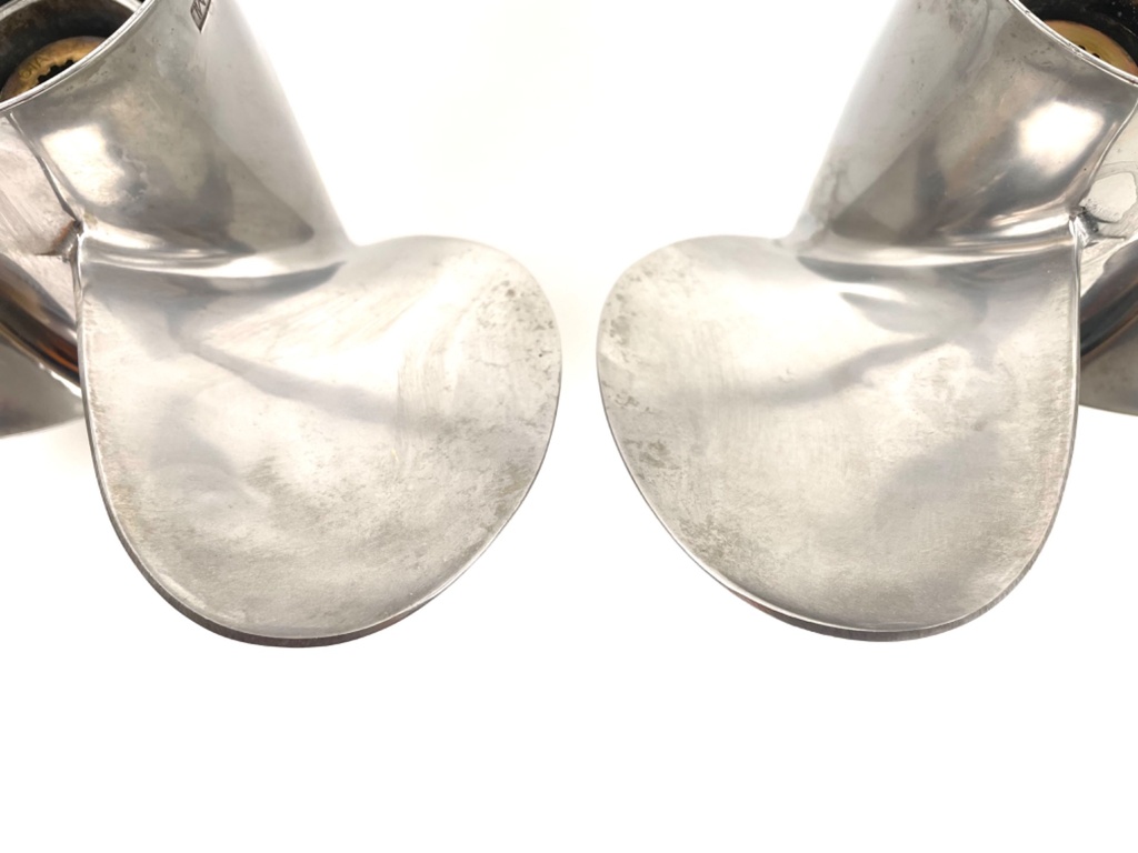 Yamaha 15 1/4" x 19P Stainless Steel Propeller Prop Set Pair 3 Blade
