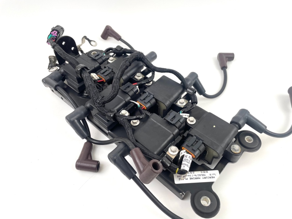 2015 Mercury 250 HP 2 Stroke Outboard Ignition Coil Set W/ Plate 879984A1 OEM