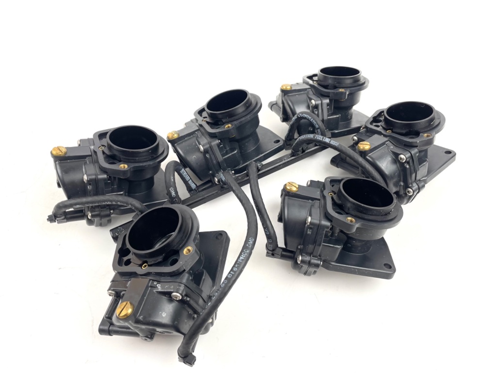 2000 Johnson 225 HP 2 Stroke Outboard Carburetor Set 5001044 OEM