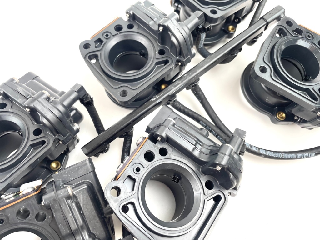 2000 Johnson 225 HP 2 Stroke Outboard Carburetor Set 5001044 OEM