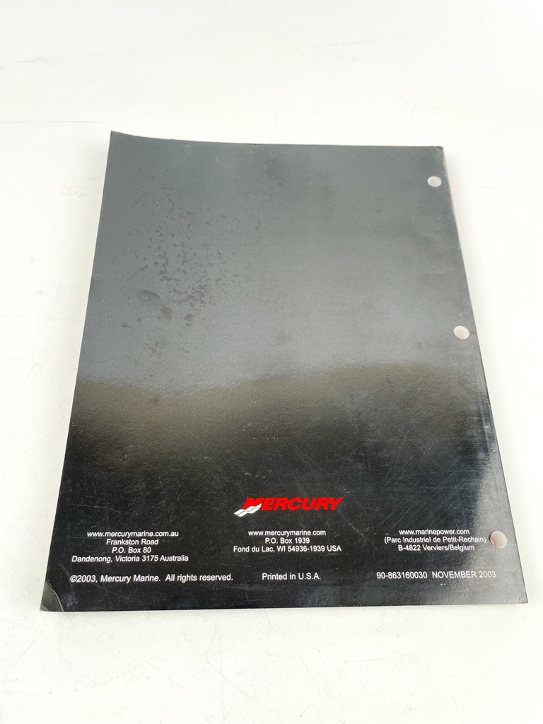 Mercury Service Manual # 28 Bravo Sterndrive Units Supplement 90-863160030