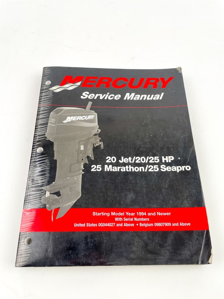 Mercury Service Manual 20 Jet/20/25 HP 25 Marathon/25 Seapro 90-826883R03