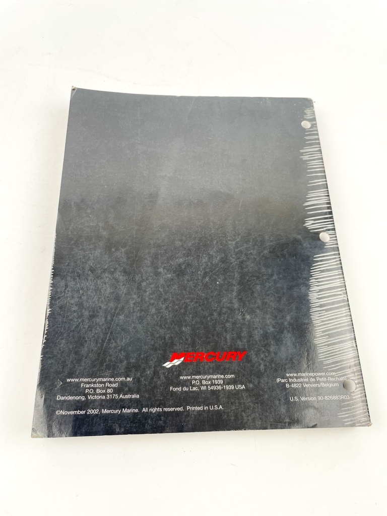 Mercury Service Manual 20 Jet/20/25 HP 25 Marathon/25 Seapro 90-826883R03