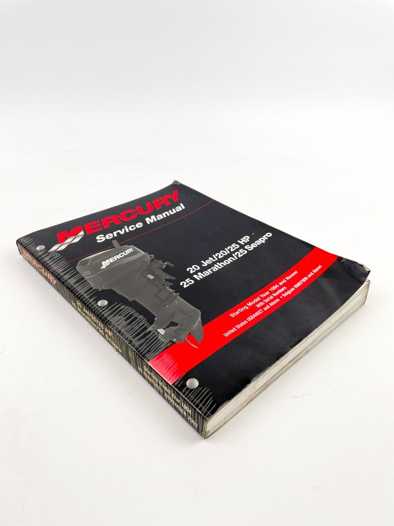 Mercury Service Manual 20 Jet/20/25 HP 25 Marathon/25 Seapro 90-826883R03