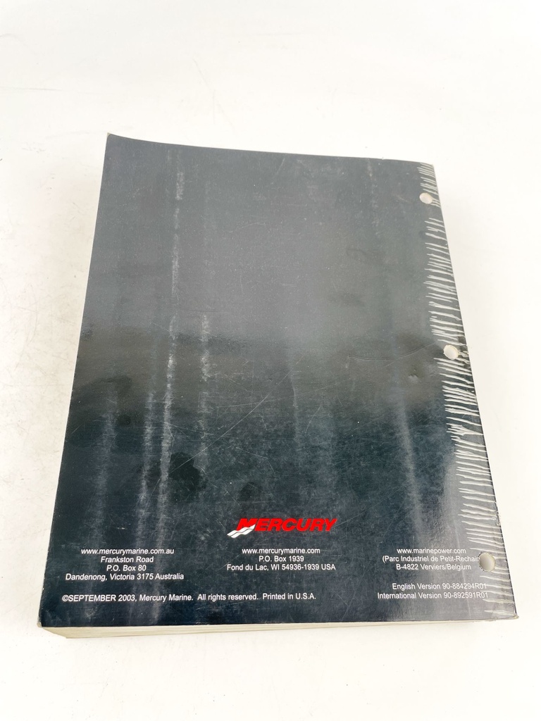 Mercury Service Manual 200/225/250 3.0L Work Electronic Fuel 90-884294R01