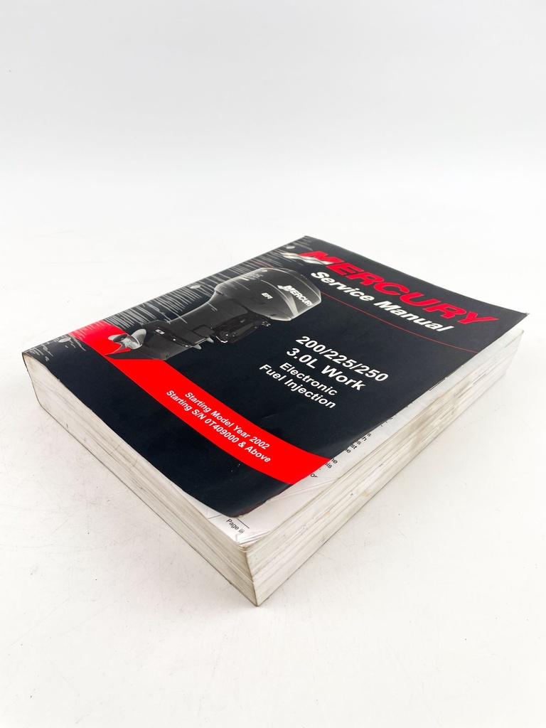 Mercury Service Manual 200/225/250 3.0L Work Electronic Fuel 90-884294R01