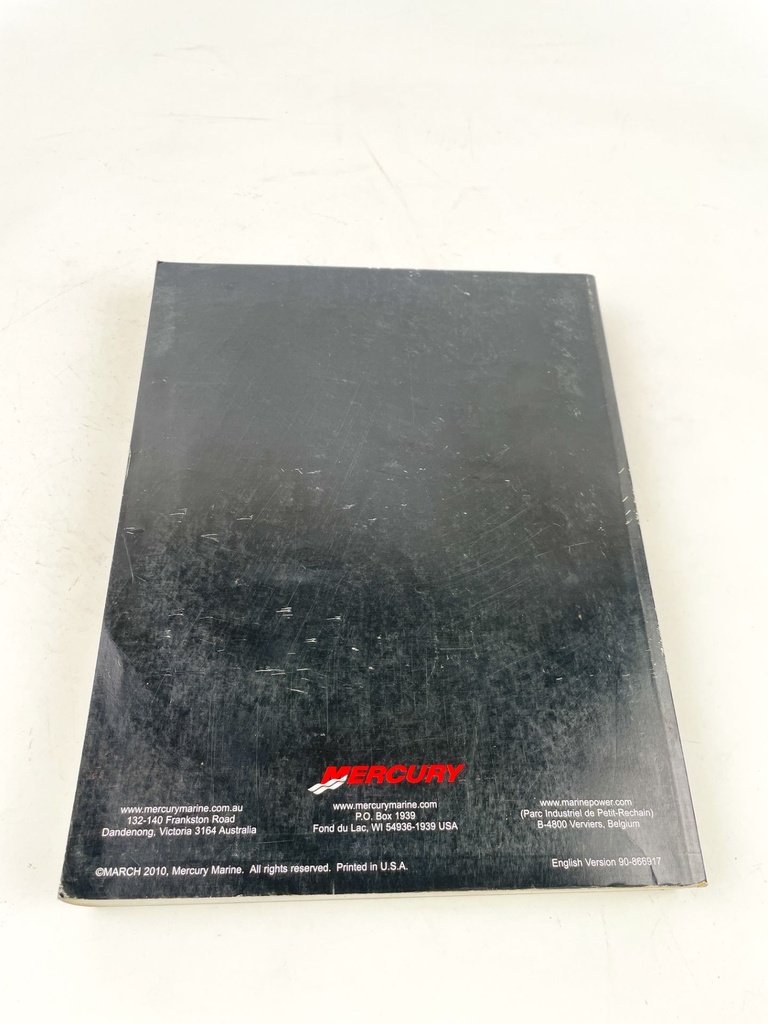 2010 Mercury 40/50/60 BigFoot 40 Jet EFI 4-Stroke 4 Cyl Service Manual 90-866917