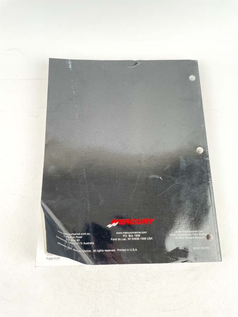 Mercury Service Manual 210/240 jet Drive 90-877837R01