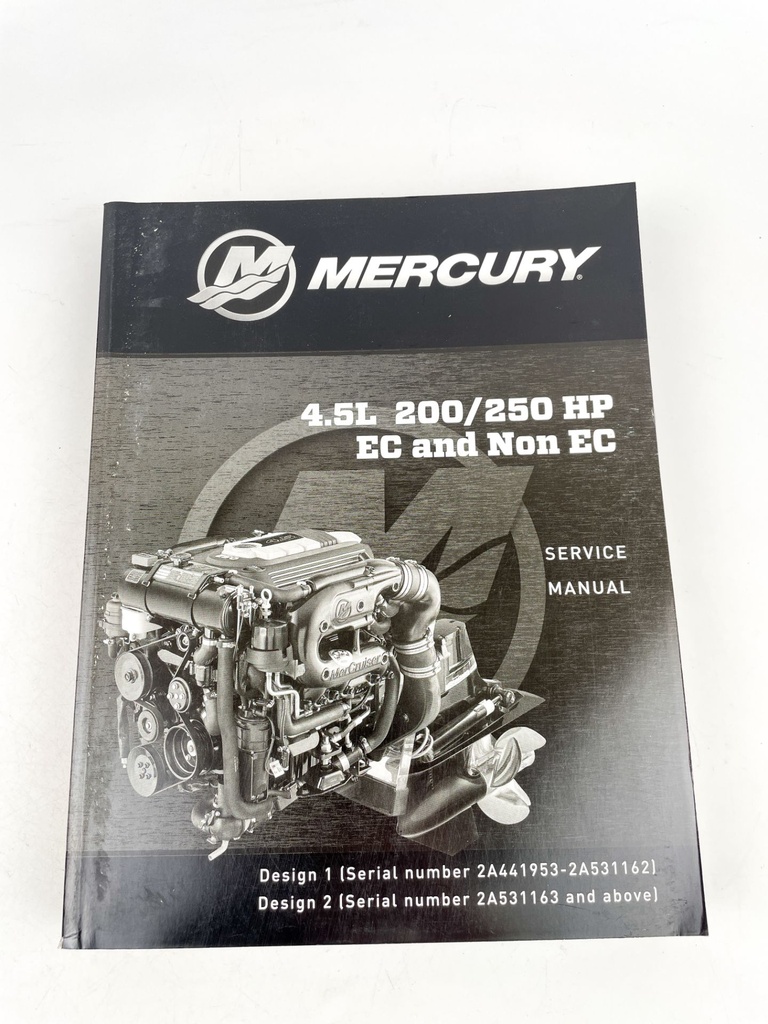 Mercury 4.5L 200/250HP EC & NON EC Service Shop Manual 90-8M0119305 2017