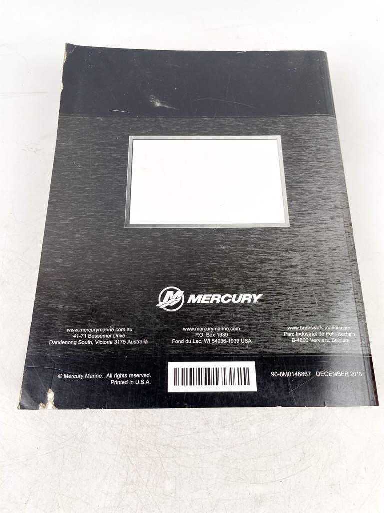 2018 Mercury 150/150 Seapro 150 Pro XS 4-Stroke Service Manual 90-8M0146867