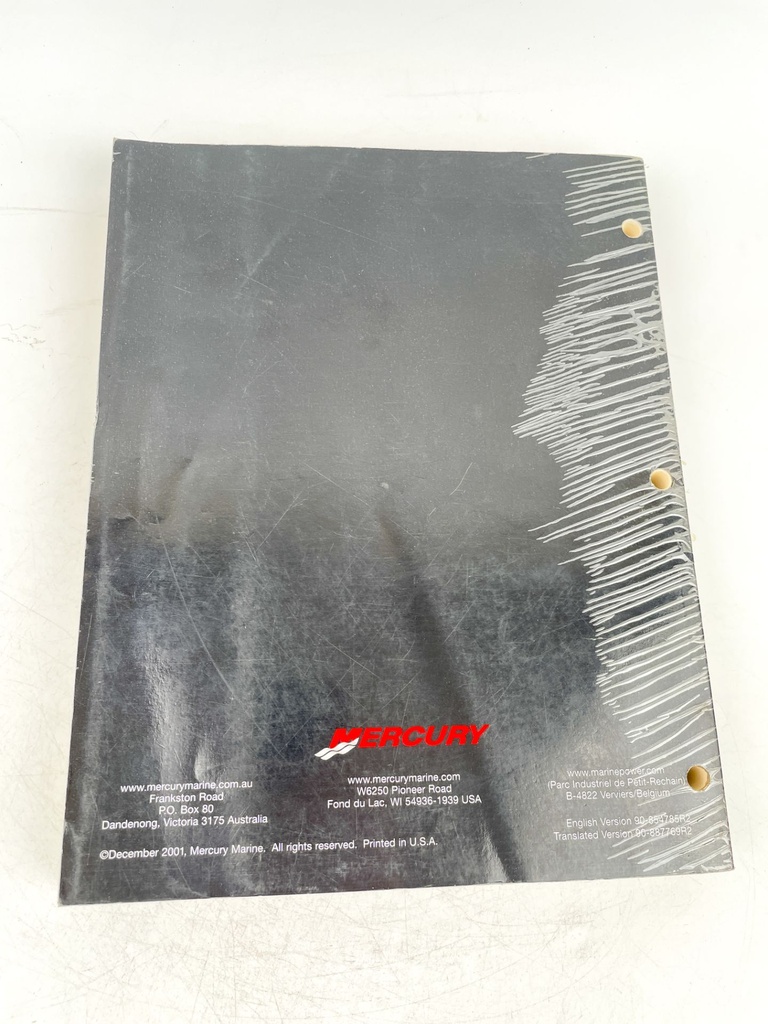 Mercury Service Manual 25 BigFoot FourStroke Start1 998 90-854785R2