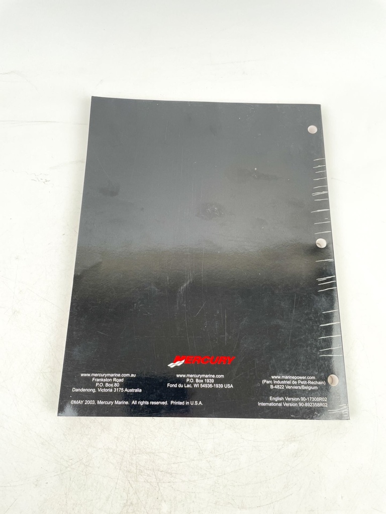 2003 Mercury Outboard factory manual 4 5 hp 102CC Sailpower 1987 90-17308R02