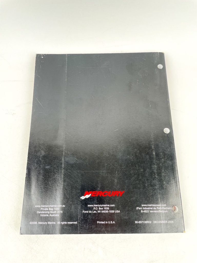 2006 Mercury Marine Outboard 4/5/6 HP FourStroke Service Manual 90-857138R02