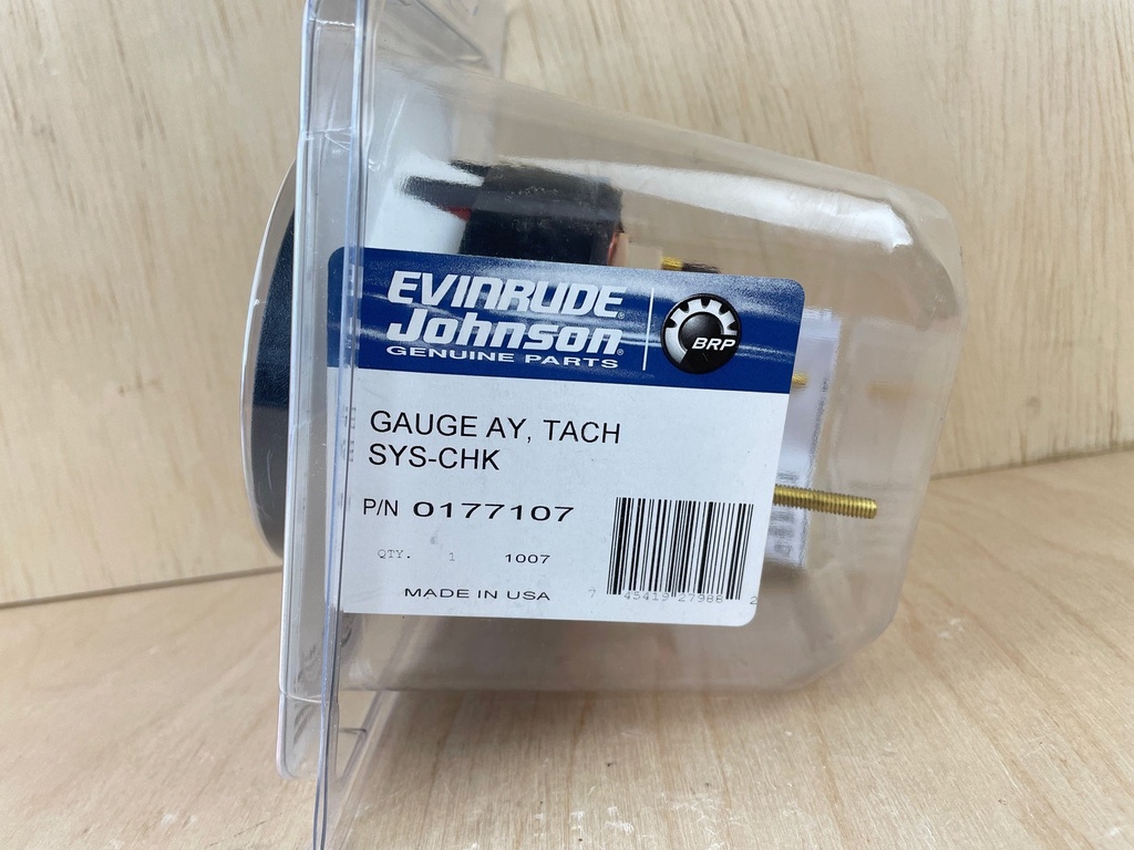 BRP Evinrude Johnson 3" Tach & System Check Gauge OMC 0177107 Brand New