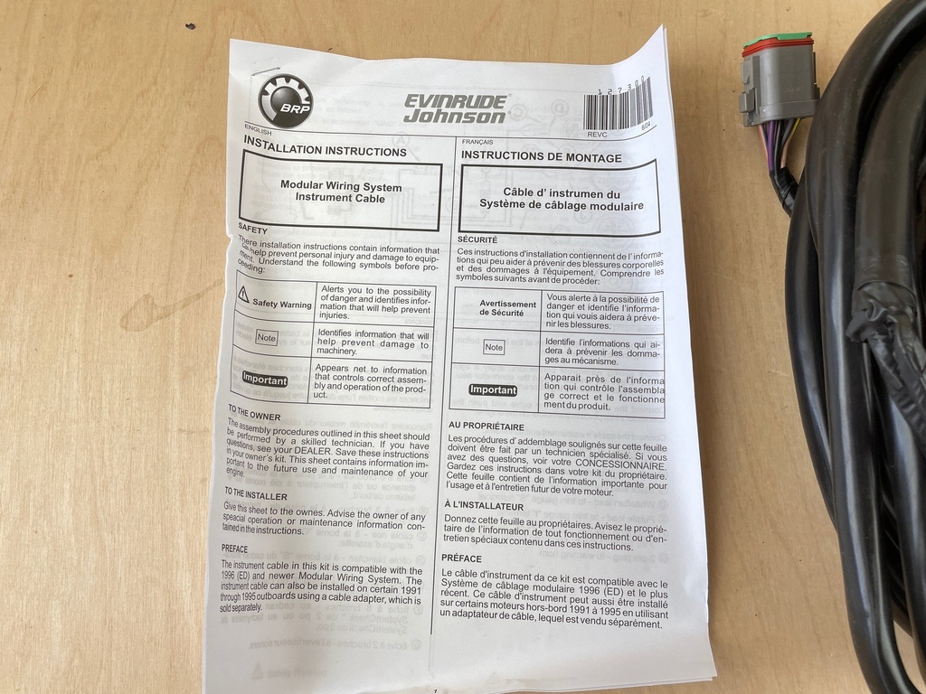 BRP Evinrude Johnson Outboard Ignition Wiring Harness Cable 20' 176341 Brand New