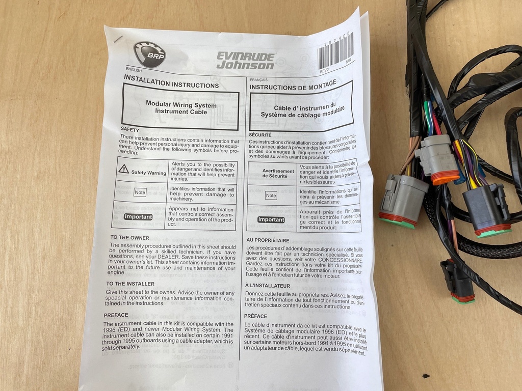 BRP Evinrude Johnson Outboard Ignition Wiring Harness Cable 15' 176340 Brand New