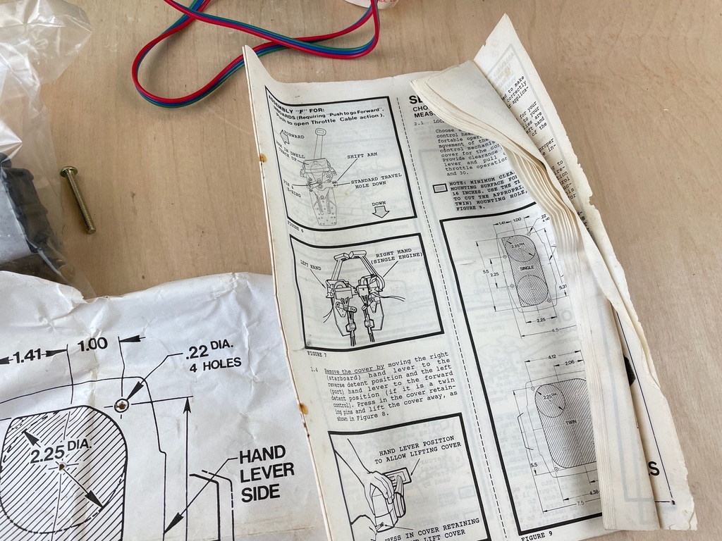 Outboard Top Mount Remote Control Box Morse Binnacle Setup W/ Trim 312311