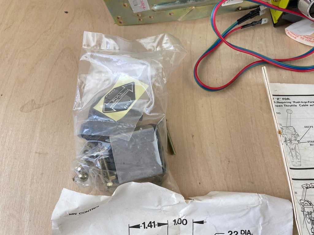 Outboard Top Mount Remote Control Box Morse Binnacle Setup W/ Trim 312311