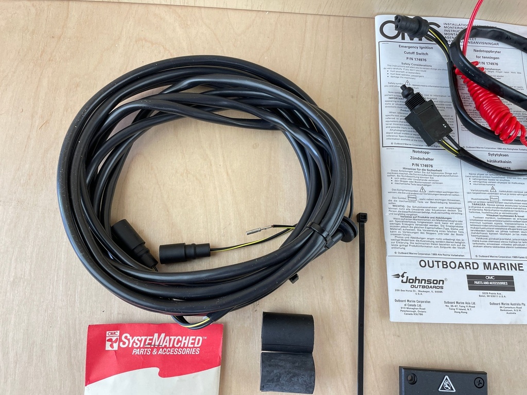 Johnson Evinrude Outboard Ignition Cut-Off Switch Assembly 175949 Brand New