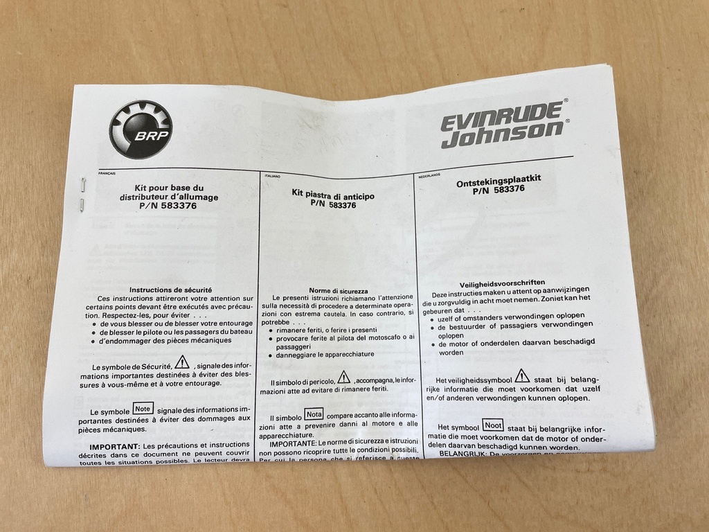 OMC Johnson Evinrude Outboard Timer Base 583376 0583376 OEM Brand New