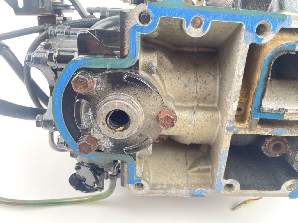 2002 Mercury 40 HP 2 Stroke Outboard Powerhead 8M0063311 - Test Ran