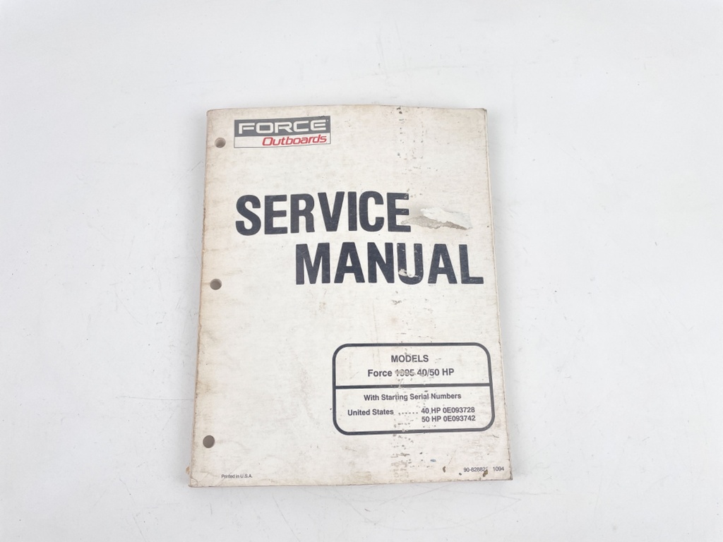 1995 Force Outboards 40/50 HP Service Shop Repair Manual 90-828821