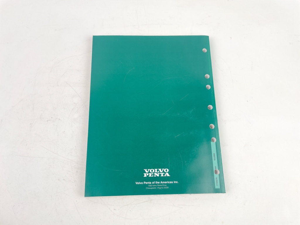 VOLVO PENTA 2004 OEM Engine Workshop Manual for 8.1 GI & 8.1GXi 7743378