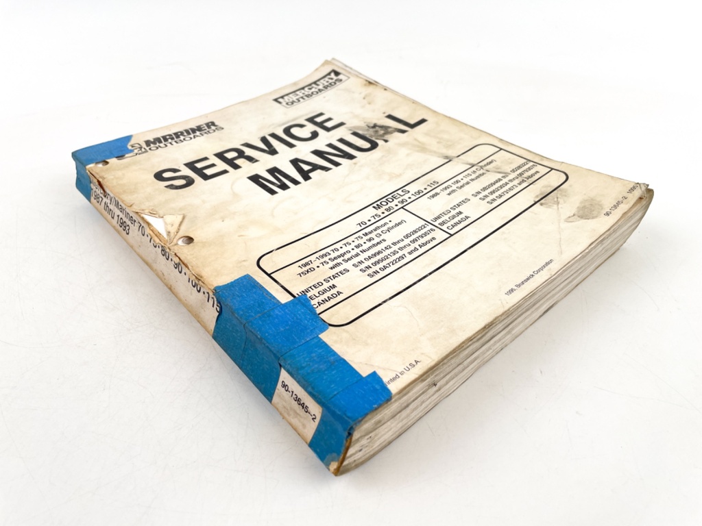Mercury Mariner Outboard 70 thru 115 HP Service Manual 90-13645--2