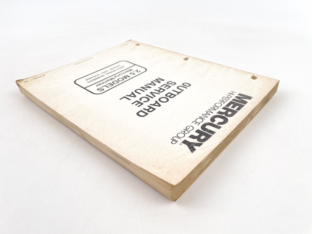 1994 Mercury/Mariner Outboard 2.5 Models Service Manual 90-815595--1