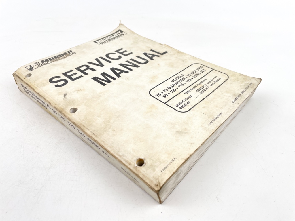 Mercury Mariner Outboards 65-125 HP Service Shop Manual 90-830234R3
