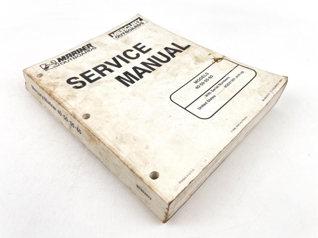 1996 Mercury/Mariner Outboards 40/50/55/60 Models Service Manual 90-852572