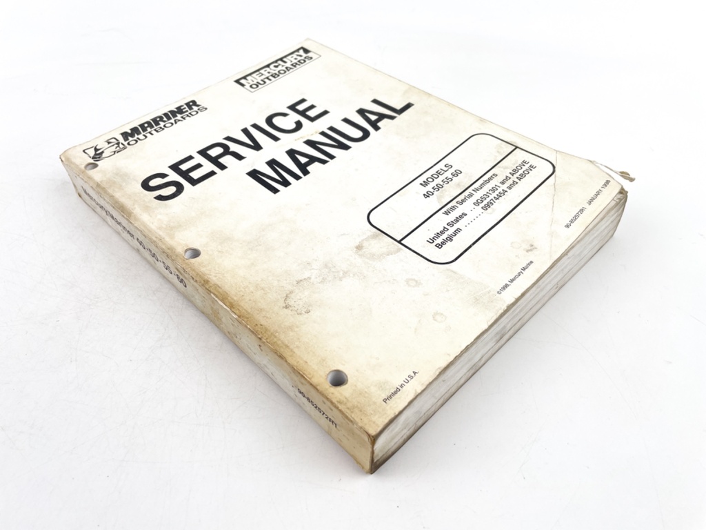 MERCURY OUTBOARD SERVICE MANUAL FOR 40/50/55/60 HP 90-852572R1