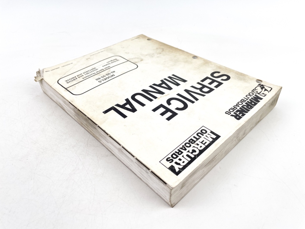 MERCURY OUTBOARD SERVICE MANUAL FOR 40/50/55/60 HP 90-852572R1