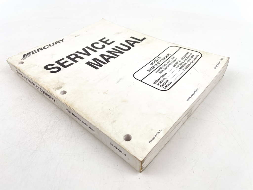 Mercury Outboards 35 / 40 HP 2 Cylinder Service Shop Manual 90-42794--1