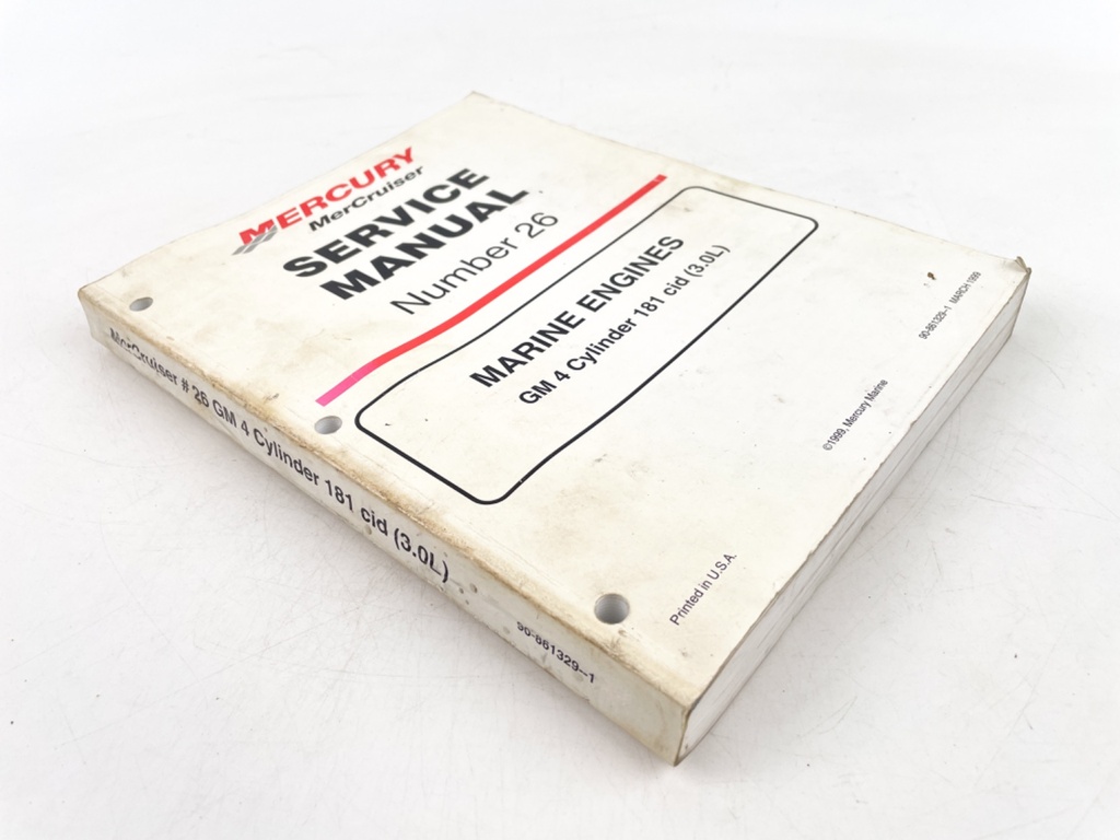 Mercury MerCruiser Service Manual #26 GM 4 Cylinder 3.0L Marine 90-861329-1