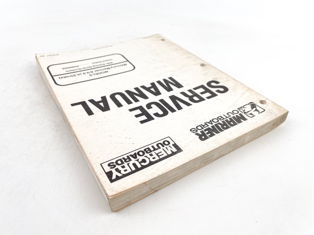 Mariner Outboards Service Manual Models Mercury 8/9.9 4-Stroke 90-827857R1