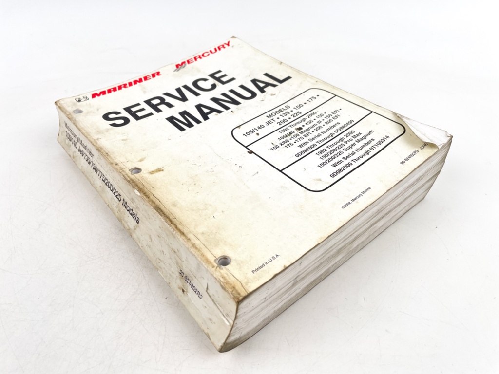 2002 Mercury Mariner 105/140 Jet 135/150/175 Models Service Manual 90-824052R3