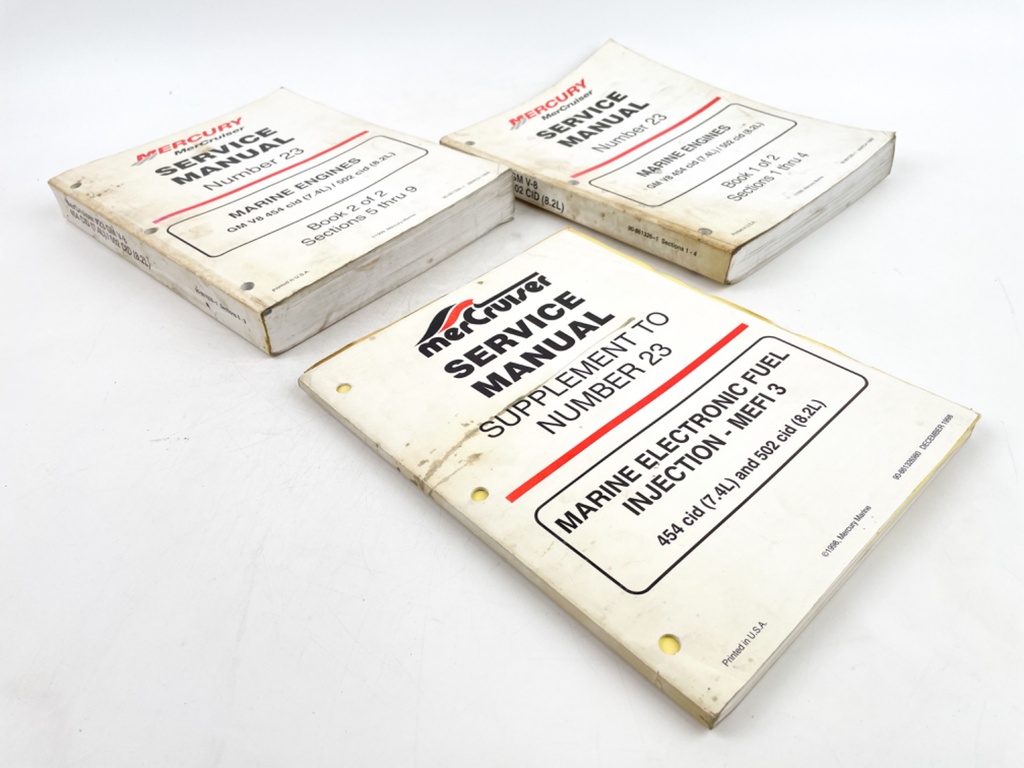 1999 MerCruiser #23 Service Manual Set 454 502 GM Marine Engine 90-861326-1