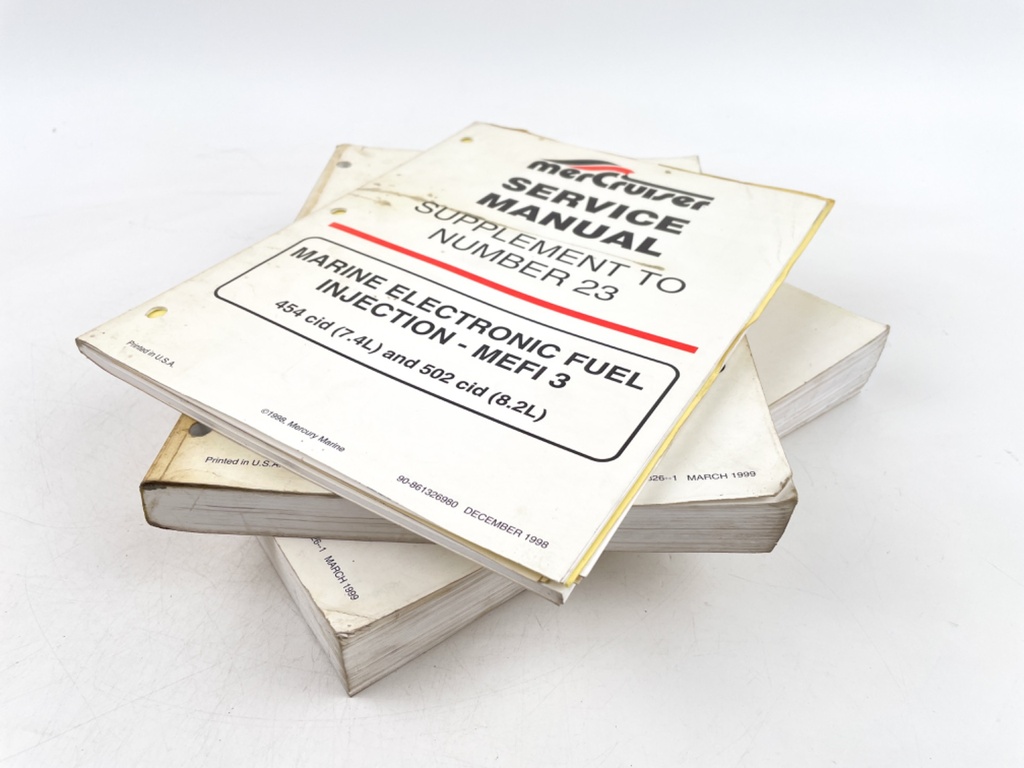 1999 MerCruiser #23 Service Manual Set 454 502 GM Marine Engine 90-861326-1