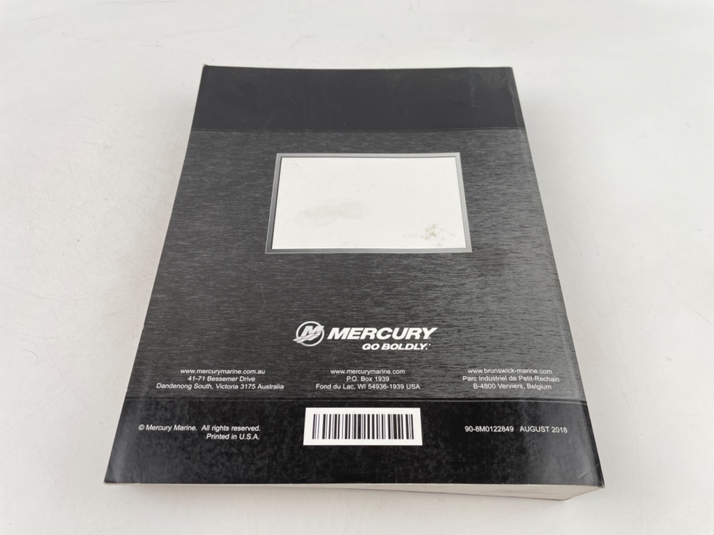 Mercury 3.0L OptiMax Pro XS Outboard Service Manual 90-8M0122849