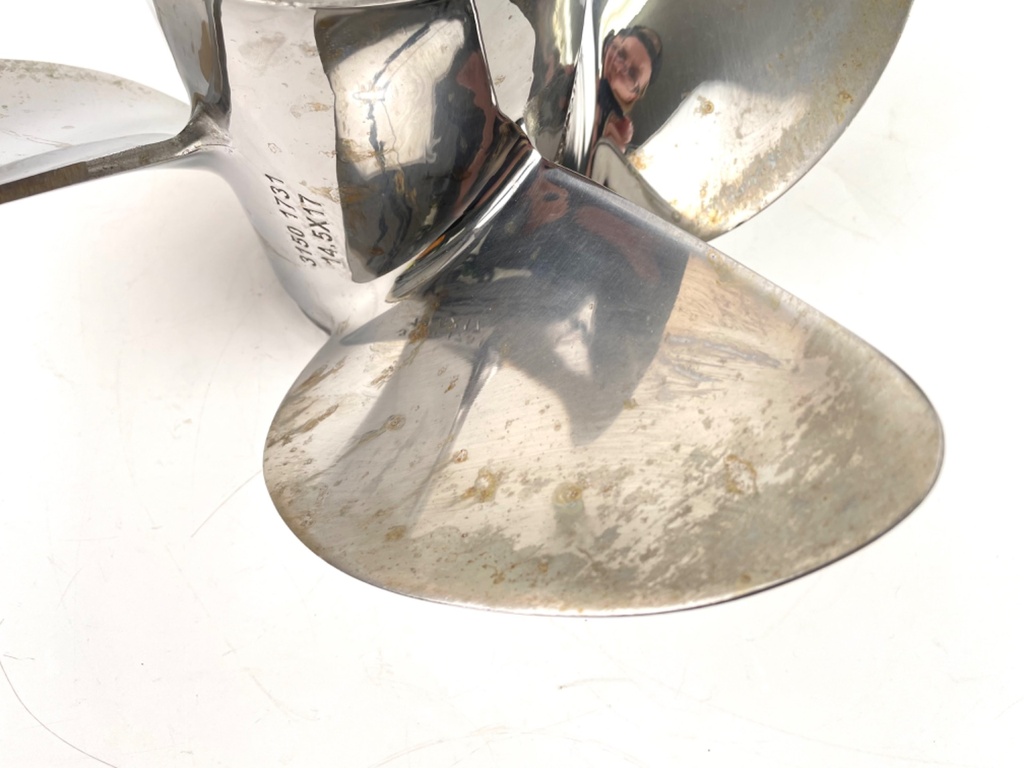 Turning Point Stainless Steel 4 Blade Prop Propeller 31501731 14.5" x 17P RH