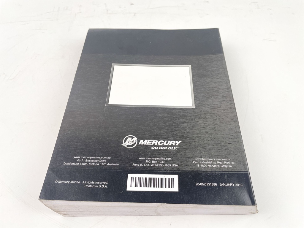 2019 Mercury Outboard Bravo Sterndrive Service Manual 90-8M0131886